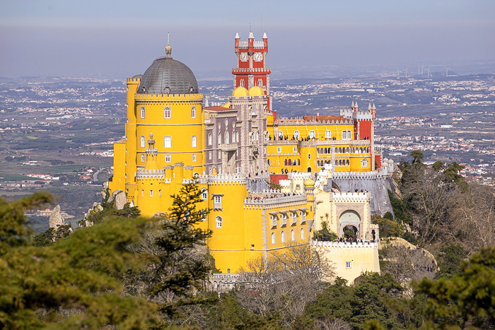 Pena Palace and Park, Sintra, Portugal, 4K 