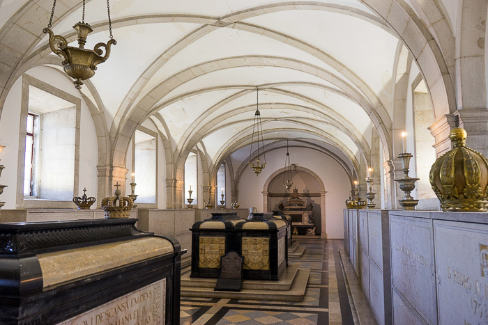 Tombs inside the São Vicente da Fora monastery in Lisbon
